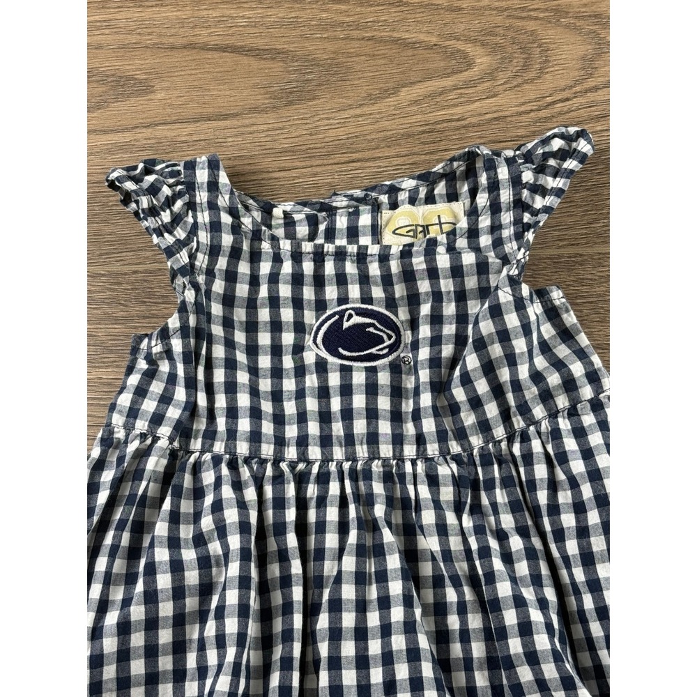 Garb Team Toddler Girls Navy Blue Gingham Penn State Nittany Lions Dress 3T